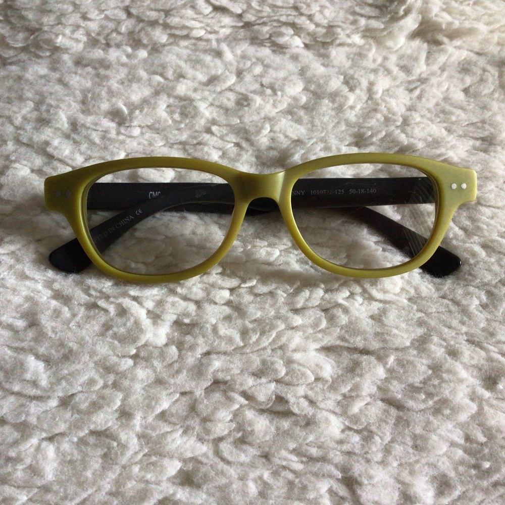 Corrine McCormack Penny Eyewear Eyeglasses 1010772-125  Yellow/Green Frame